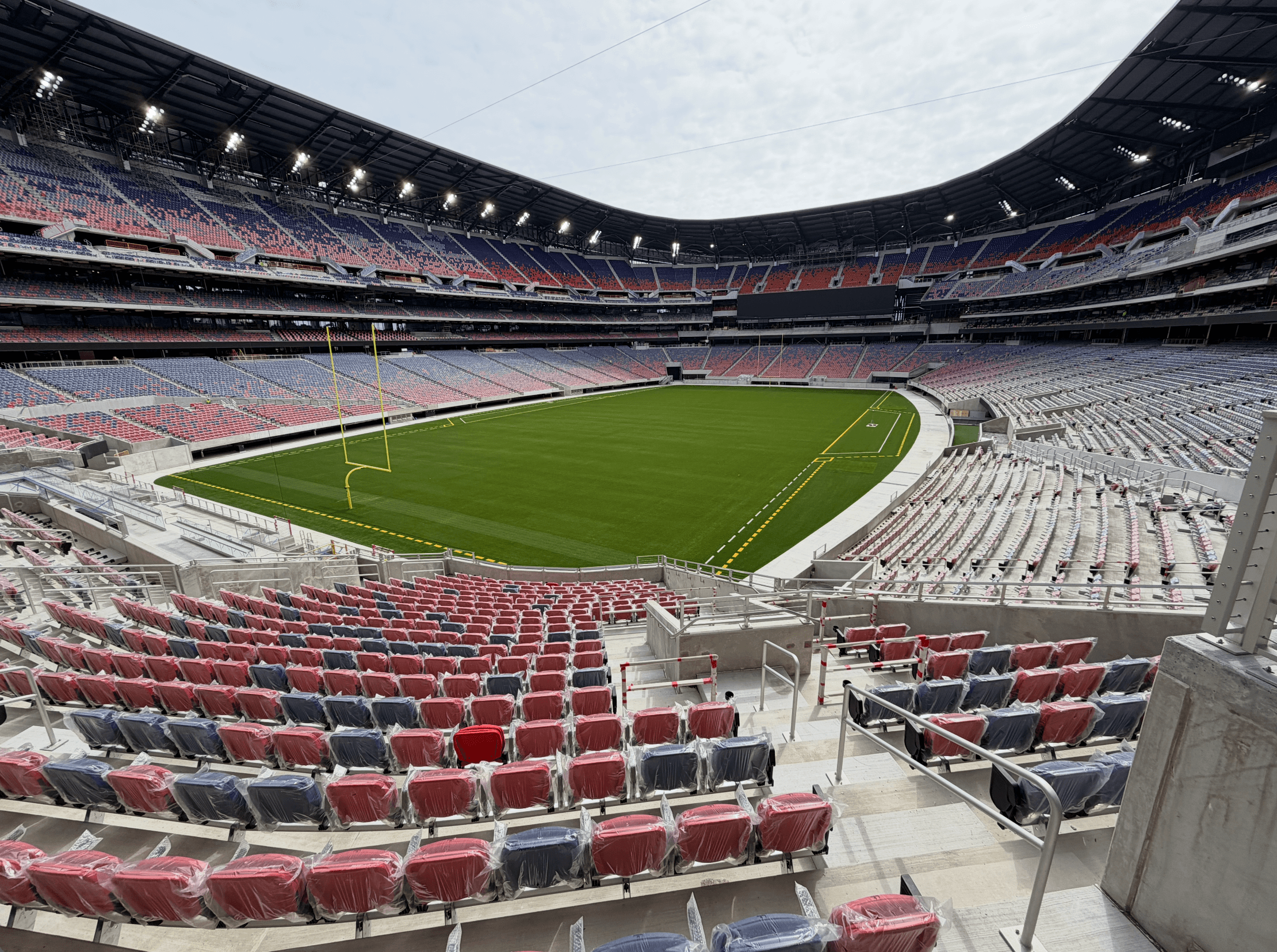 Field view from the 100 level of the Bills' new stadium.
